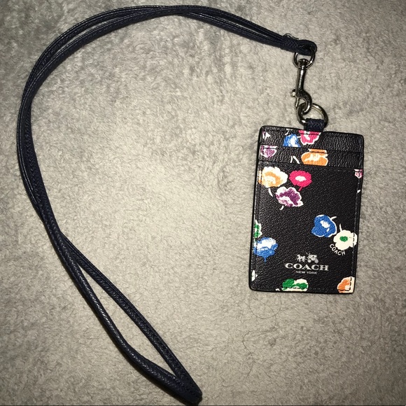 Coach Handbags - Coach Keychain and lanyard in navy